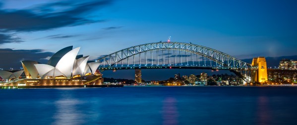 Dusk Over Sydney Harbor by DLPSquared